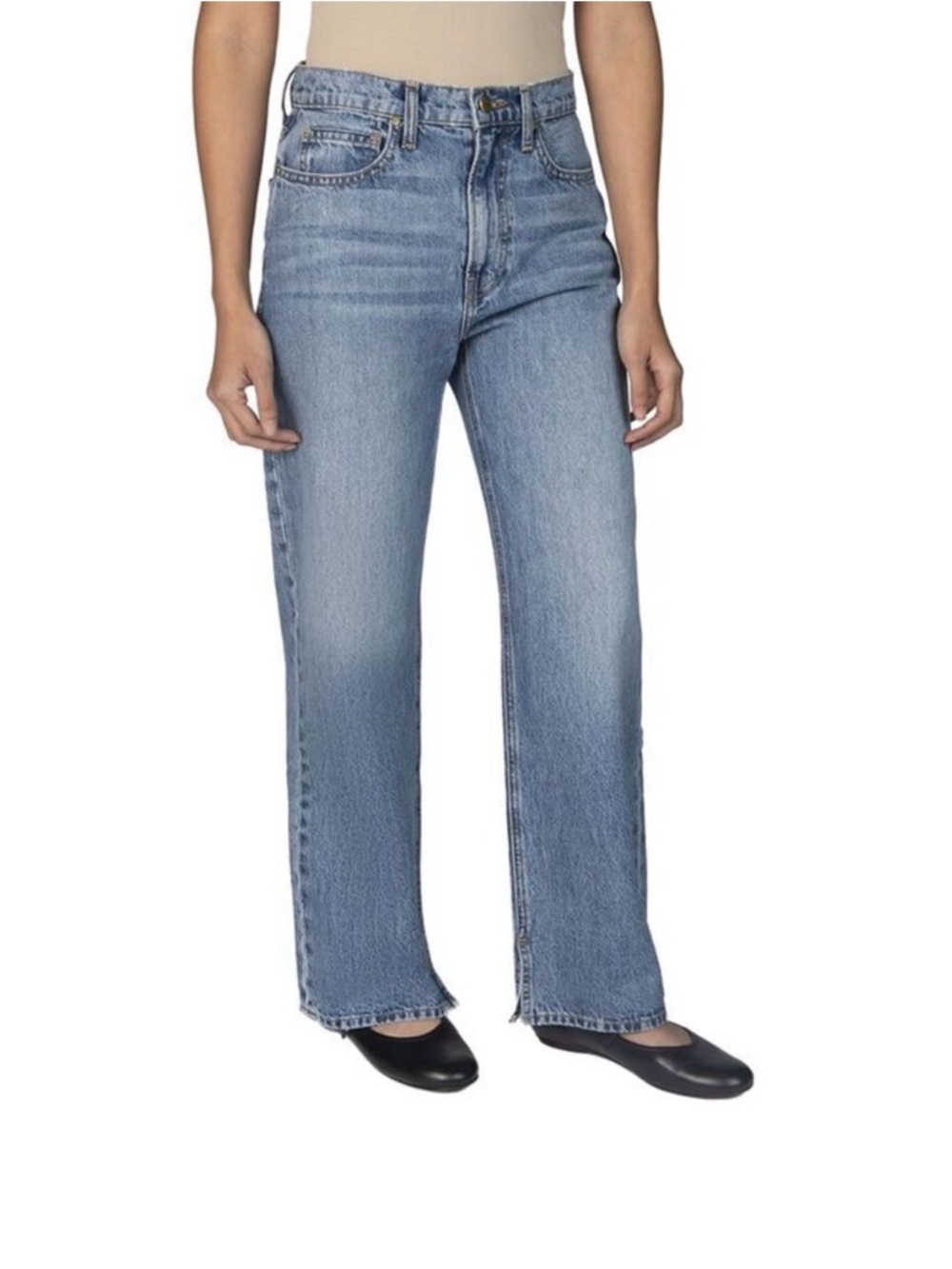 Nelle Atelier Petite Maddy Straight-Leg Women's Jeans in Light Blue BNWT